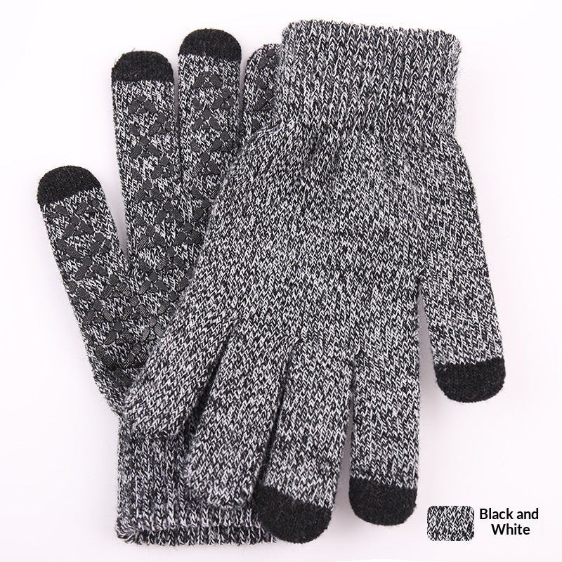 Knitted Winter Warm Touchscreen Gloves Made Of Wool