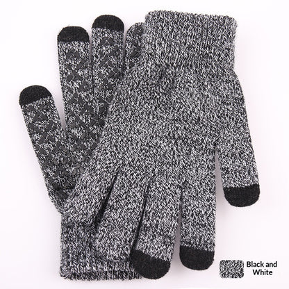 Knitted Winter Warm Touchscreen Gloves Made Of Wool