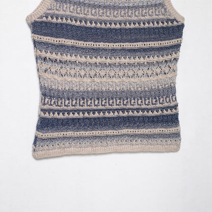 Women's Casual Striped Knitted Sleeveless Top