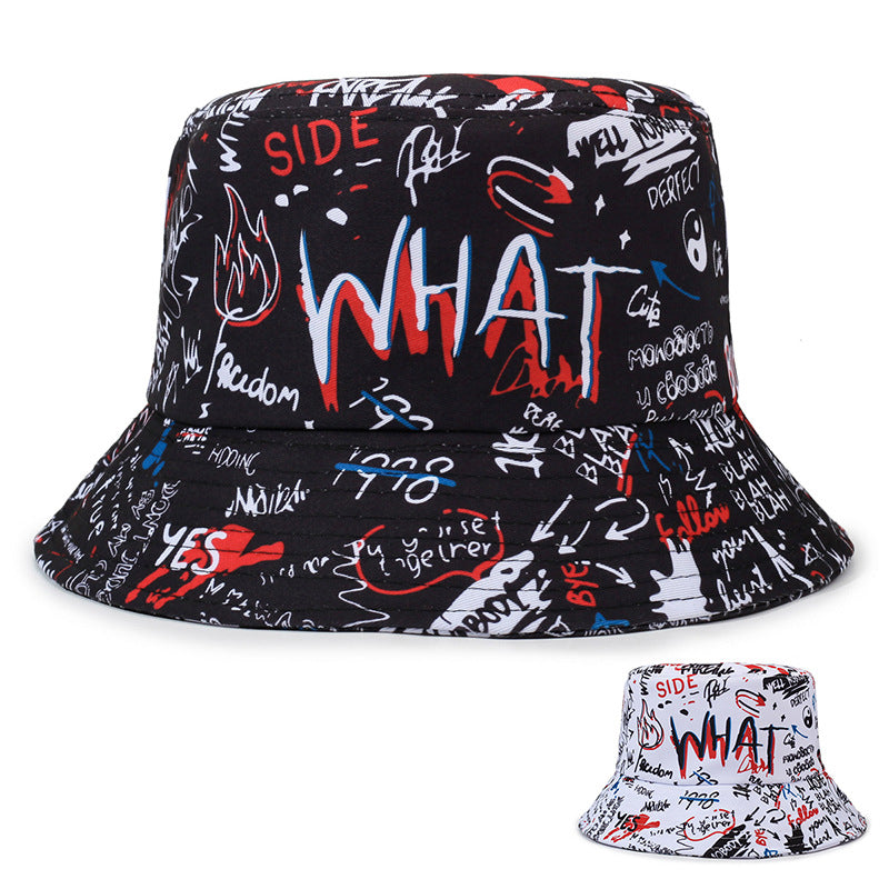 Korean Fashion Graffiti Street Adjustable Fisherman Hat