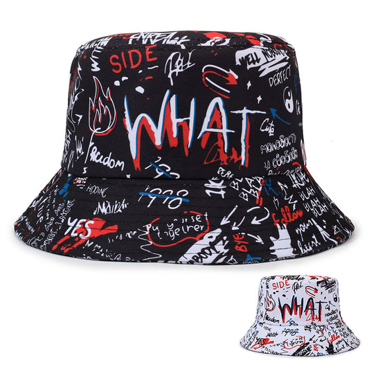 Korean Fashion Graffiti Street Adjustable Fisherman Hat