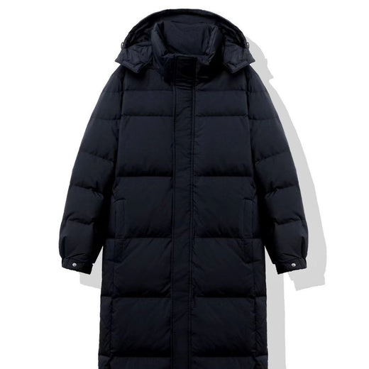 Mid-length Couple Men's And Women's Winter Down Hooded Jacket