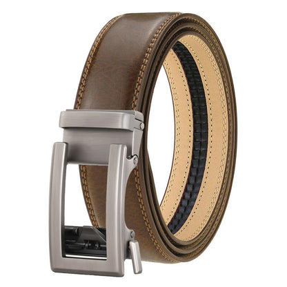 Men's Genuine Leather Belt Alloy Youth Business