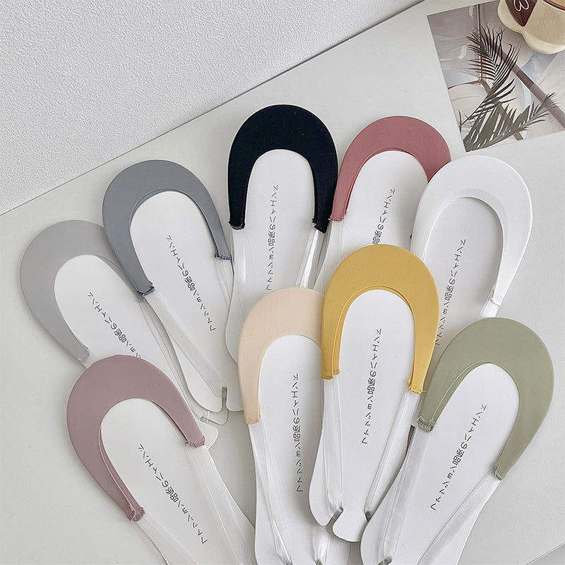 High Heel Socks Women Cotton Ice Silk Boat Socks