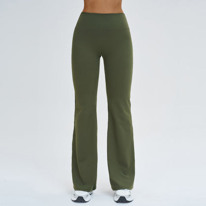 High-waisted Flared Pants With A Slightly Tapered Leg For A Slimming, Sporty Look For Women