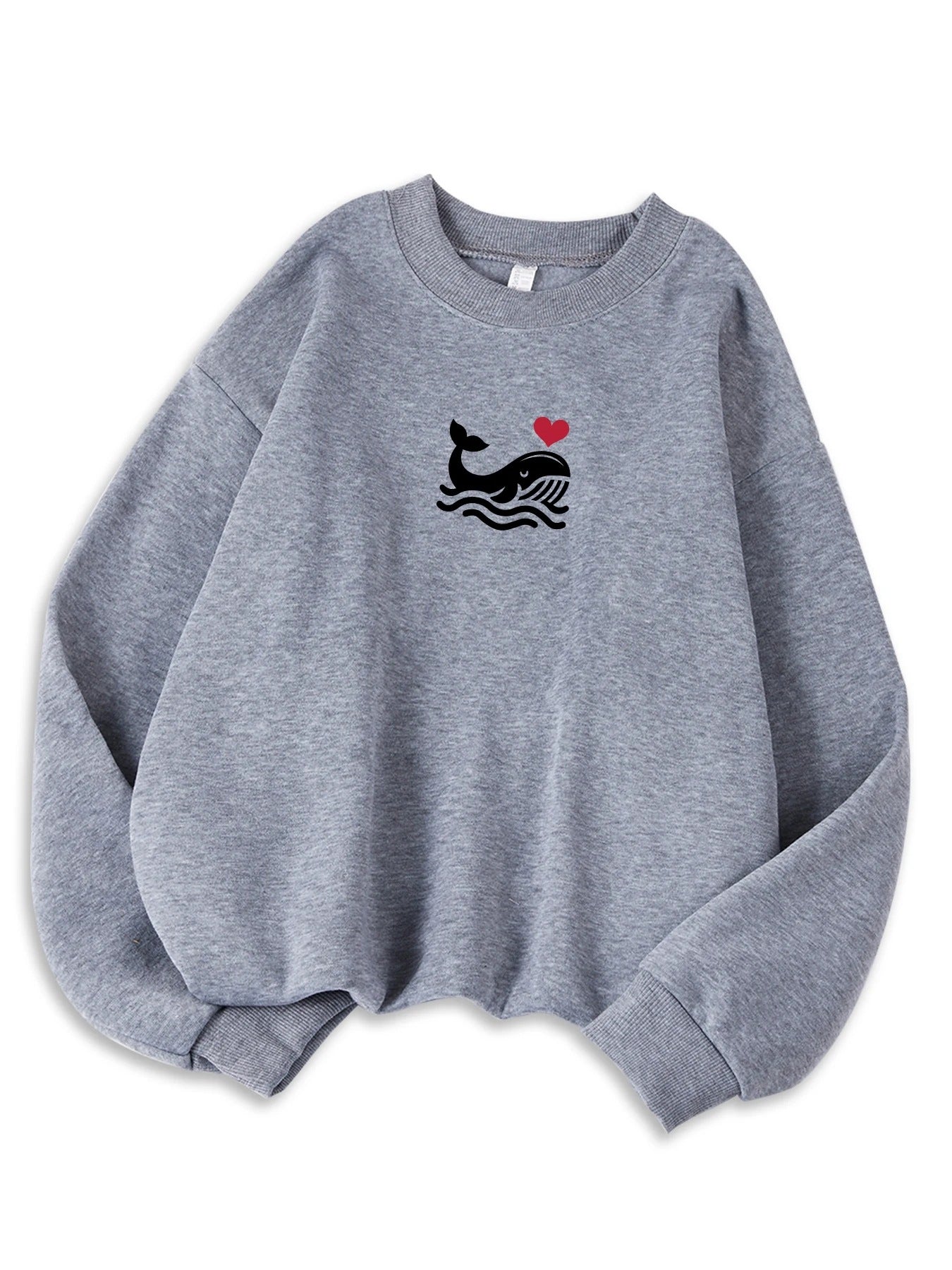 Womens Casual Sweatshirt With Print Cozy Hoodie For Fall Soft Wool Blend