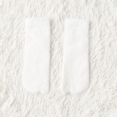 Women's Fleece-lined Thermal Winter Toe Socks Mid-calf Thick Warm