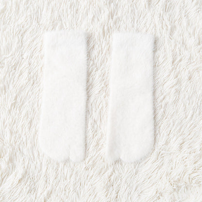 Women's Fleece-lined Thermal Winter Toe Socks Mid-calf Thick Warm