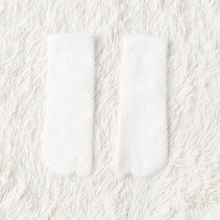 Women's Fleece-lined Thermal Winter Toe Socks Mid-calf Thick Warm