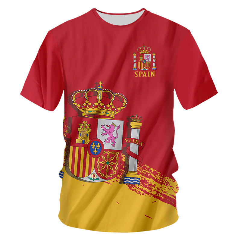 Digital Printing Couple Sports T-shirt American Football Short Sleeve
