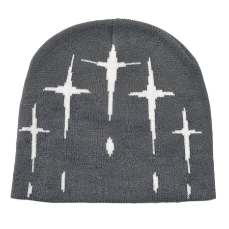 Starry Y2K Trendy Retro Knit Unisex Cross Knit Cap
