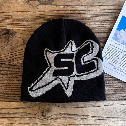 Knitted Hats Hip-hop Style Letter Caps Warm Outdoor Wear
