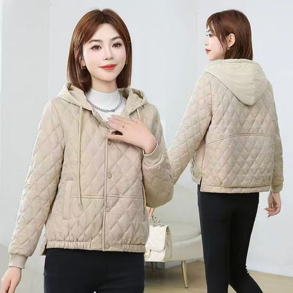Casual Slimming Short Hooded Warm Jacket