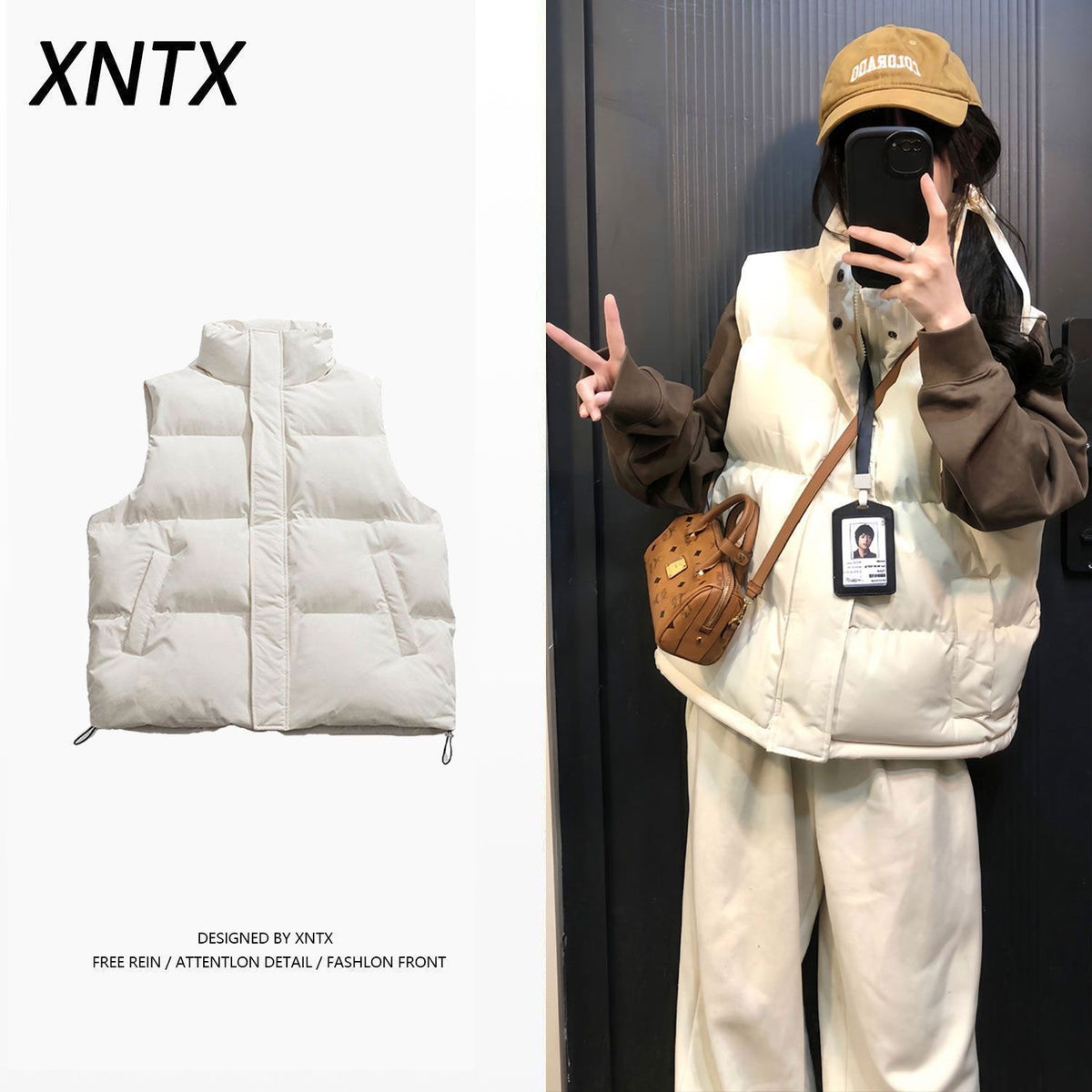 Women's Stand-Up Collar Thickened Waistcoat Warm Vest
