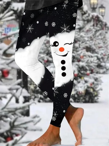 New Retro 3D Digital Print Pattern Women's Sports Yoga Pants