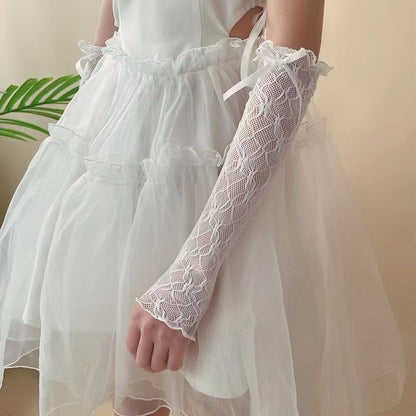 Women's Minimalist Bow Lace Sunscreen Sleeves