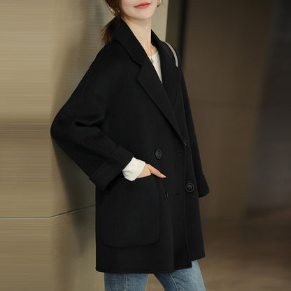 Women's Fashion New Woolen Mid-length Coat