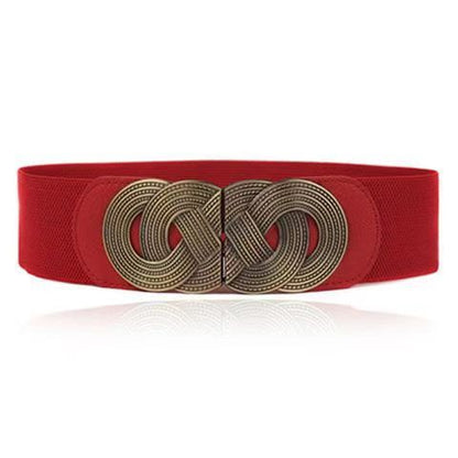 European And American Retro Elastic Wide Belt