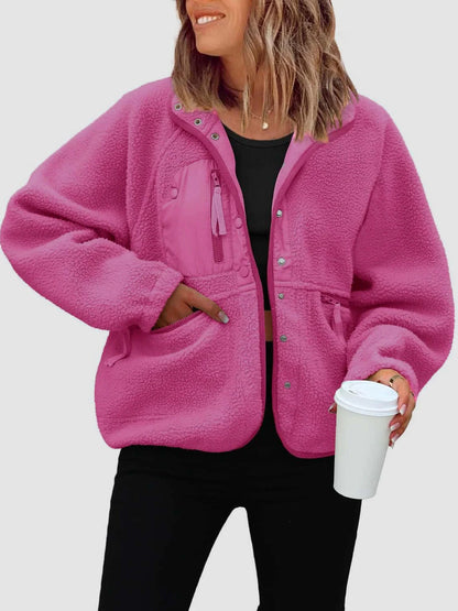 Short Cardigan Plush Jacket Lamb Wool Coat