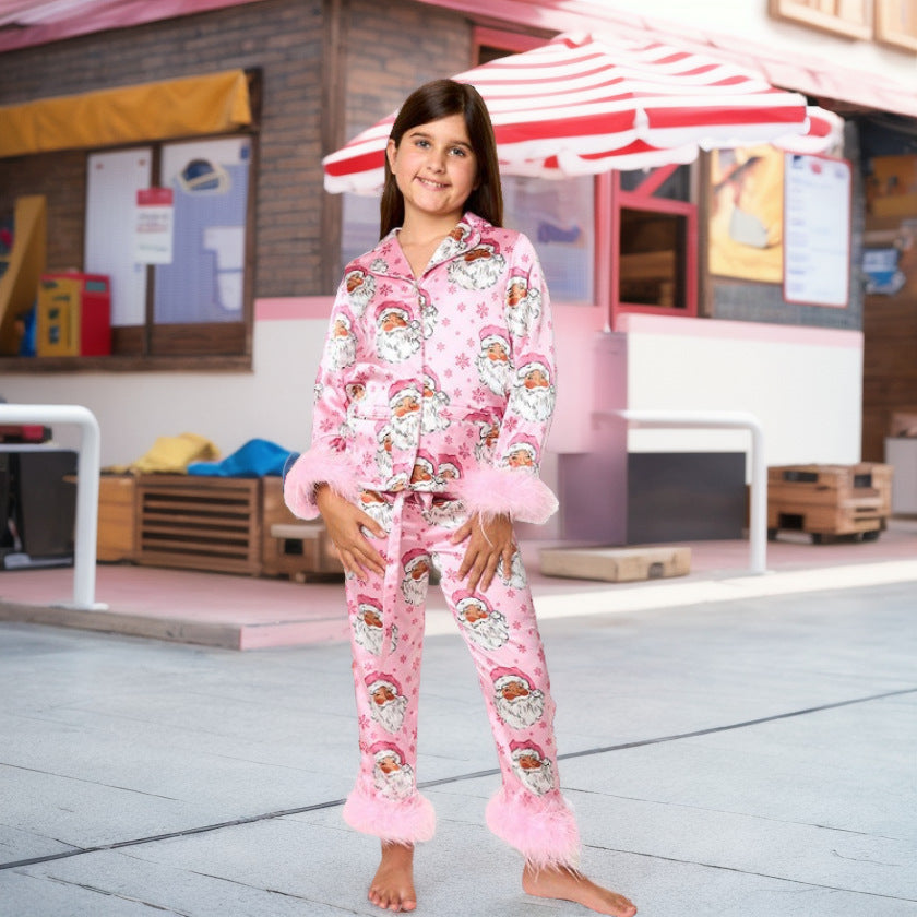 European And American Christmas Pajamas Suit Printed Homewear Children