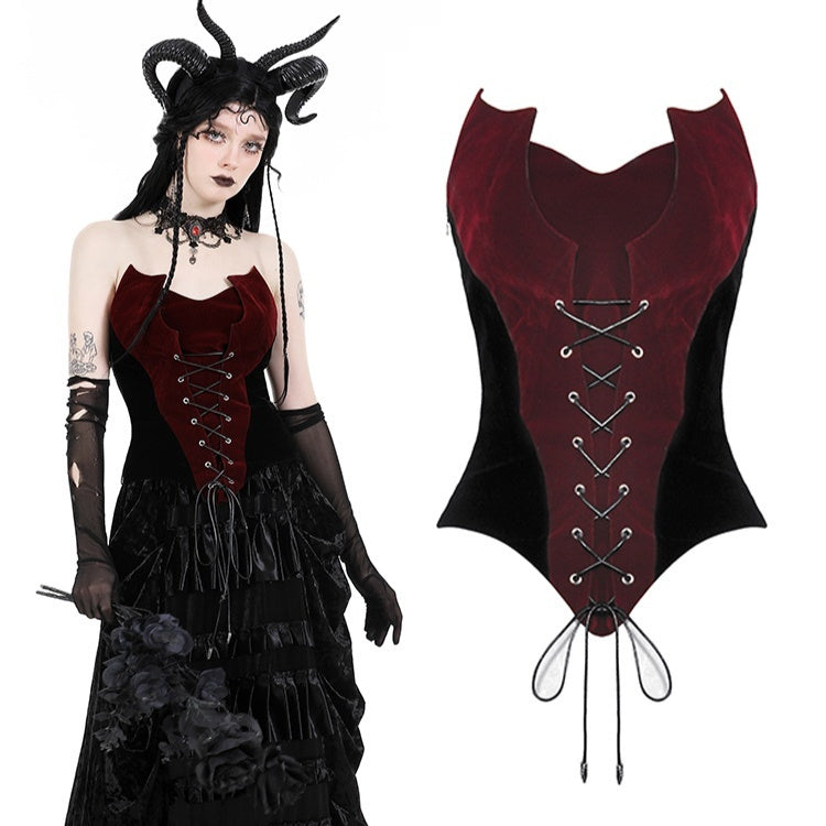 Gothic Waist-cinching Slimming Camisole With Temperament