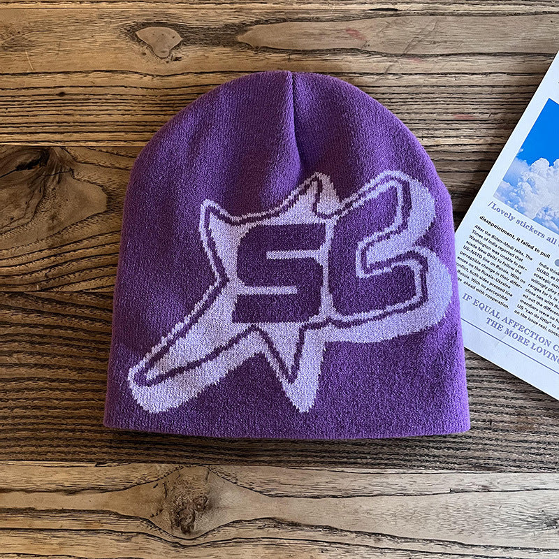 Knitted Hats Hip-hop Style Letter Caps Warm Outdoor Wear