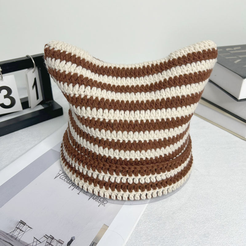 Simple Striped Casual Wool Hat