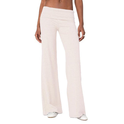 Womens Loose-Fit Foldable Casual Pants For Spring And Summer