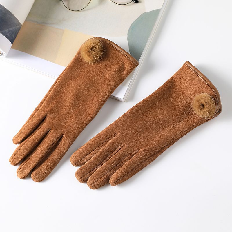Women's Winter Fashion Korean Style Autumn Winter Fleece Warm Gloves