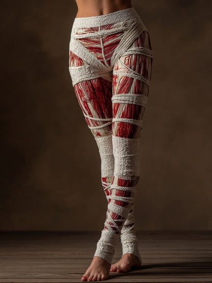 Womens Casual Loose-fitting 3D-printed Pants