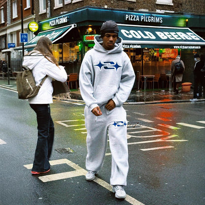 Autumn And Winter Casual Retro Hip-hop Sportswear Fashionable Hoodie