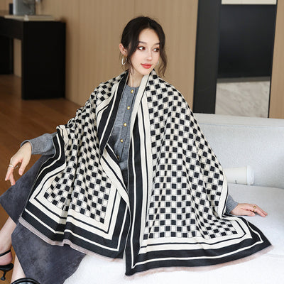 Female Versatile Fashion Thickened Warm Cashmere Scarf