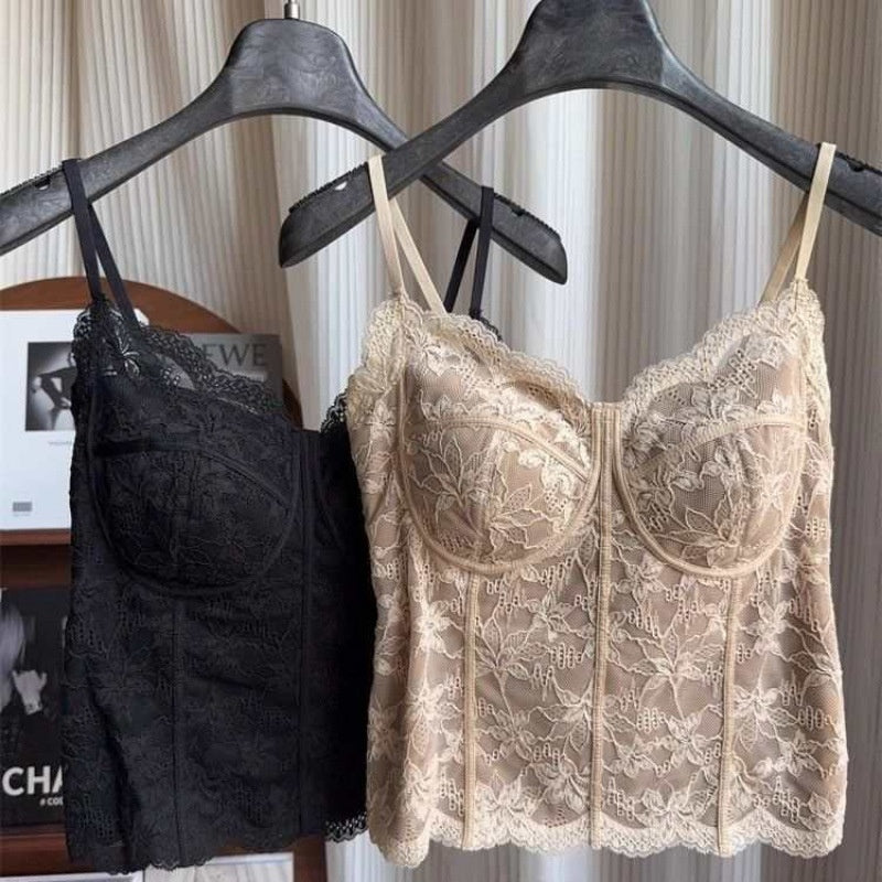 Brushed French-style Camisole For A Slimming Pure-yet-sexy Look